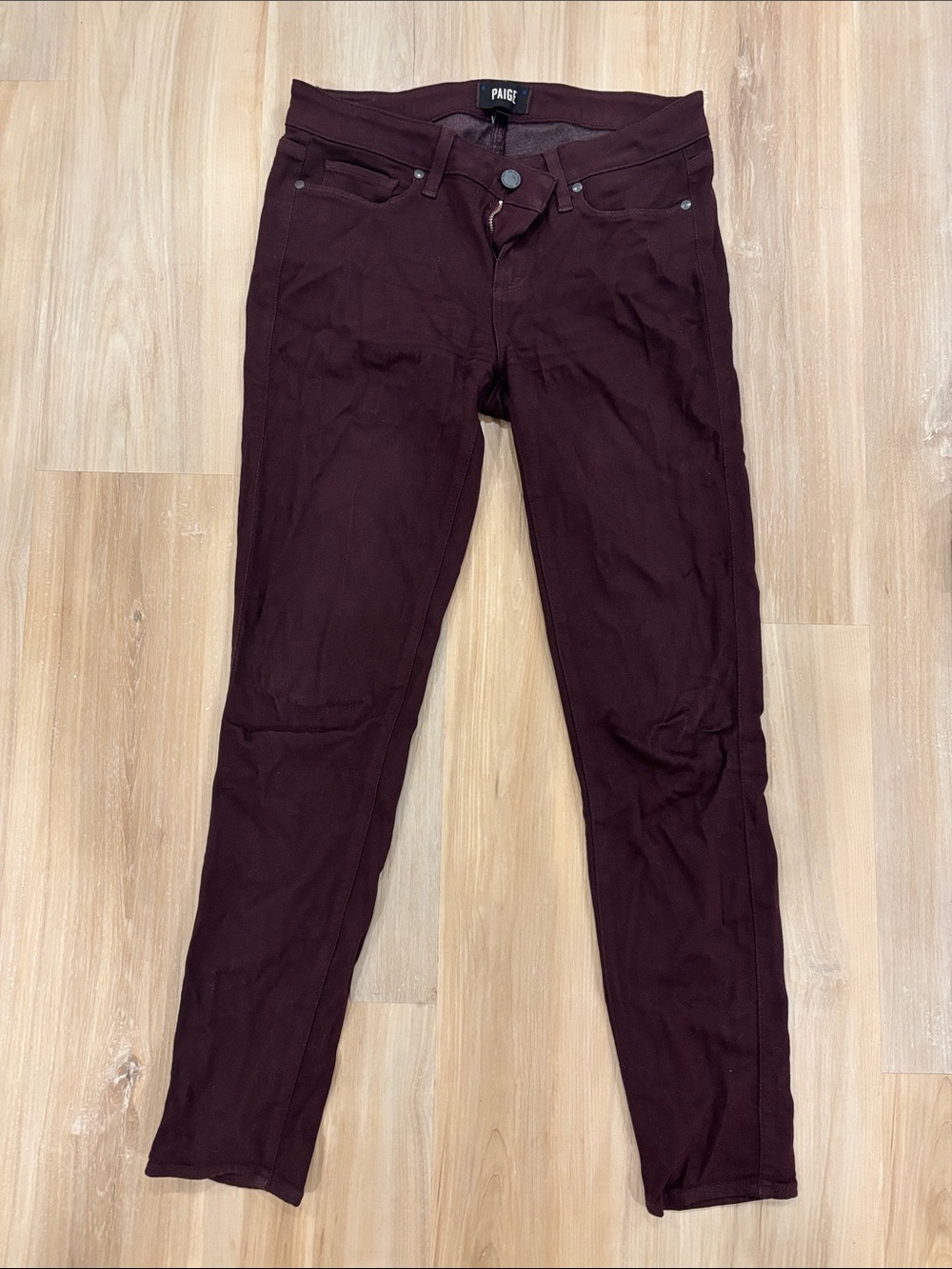 PAIGE Deep Burgundy Women's Skinny Jeans